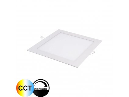 Podhledové vestavěné LED svítidlo 24V do sádrokartonu SDK stmívatelný LED panel s CCT se změnou teploty bílé barvy světla na aplikaci a dálkové ovládání.