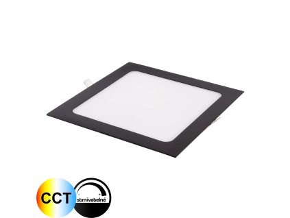 Podhledové vestavěné LED svítidlo 24V do sádrokartonu SDK stmívatelný LED panel s CCT se změnou teploty bílé barvy světla na aplikaci a dálkové ovládání.