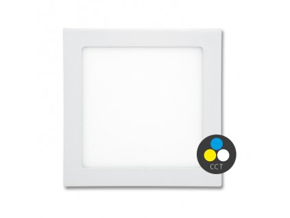 Bílý vestavný hranatý LED panel Ecolite LED-WSQ-CCT/12W/BI 17cm malé svítidlo do SDK stropních podhledů sádrokartonu čtvercové stropní Přepínač barvy světla