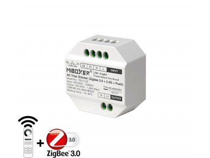Chytrý ZigBee a radarový přijímač pro stmívání LED svítidel a panelů, stmívač na 230V TRIAK AC 240W zatížení 1,36A do aplikace a na dálkové ovládání.