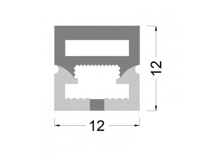 Silikonový profil S1212 pro LED pásky