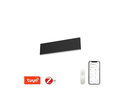 Černé 8W LED nástěnné svítidlo, ideální pro moderní interiéry. Nastavitelná teplota světla 2700–6500K, kompatibilní s Alexa a Google. Ihned k odběru Praha