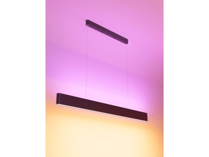 Immax NEO MILANO Smart závěsné lineární svítidlo 120cm, CCT 40W/RGB 18W, černé Zigbee 3.0 07157-B120X