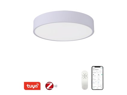 IMMAX, chytré osvětlení, Wi-Fi, změna tepoty barvy,  kvalitní, skladem, bílé, lustr, přisazené, s ovladačem, LED, spořivé, 40cm,  smart, tuya, RONDATE
