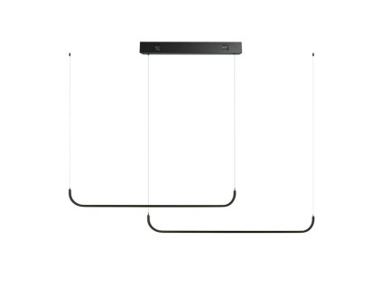 Immax NEO PATTINI Smart závěsné svítidlo dvojité 160-280cm, 53W, 3640lm černé Zigbee 3.0 07226L
