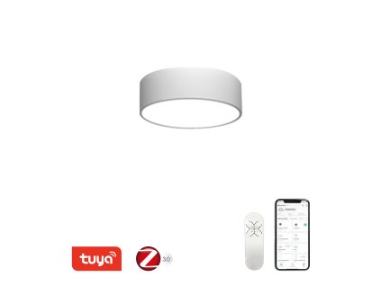 IMMAX, chytré osvětlení, Wi-Fi, změna tepoty barvy,  kvalitní, skladem, bílé, lustr, přisazené, s ovladačem, LED, spořivé, 25cm,  smart, tuya, RONDATE