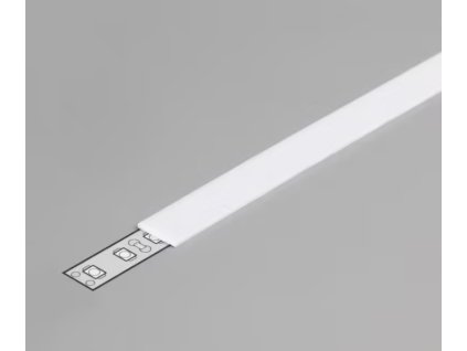 Difuzor pro hliníkovou lištu pro LED pásky, provedení násuvné pro ALU lištu - Plastová krytka mléčná opál.