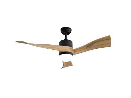 Immax NEO LITE SOFISTICADO Smart LED stropní svítidlo s ventilátorem Tuya WiFi černé/dřevo 07136-B