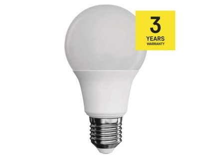 LED žárovka E27 7W A60 4000K klasického tvaru s velkým závitem, bezproblému nahradí klasickou 60W žárovku. Skladem na toplux.cz za akční cenu