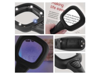 Ruční lupa s LED / UV osvětlením