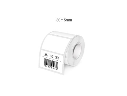 Samolepící etikety 30x15mm pro tiskárnu DTS01, termo role 380ks