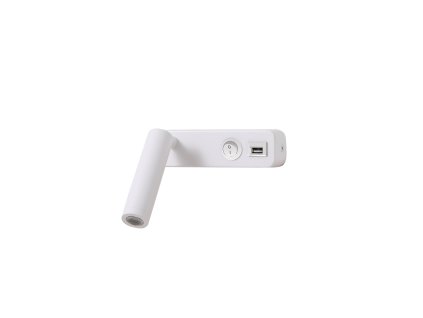 Immax GOAL USB +VYPÍNAČ designové nástěnné LED svítidlo 3W,WHITE