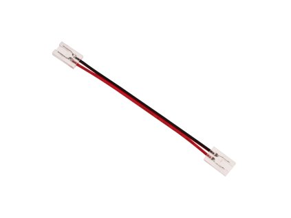 Jednoduchá plastová průhledná spojka pro COB LED pásek bez pájení, stačí nasunout pásek 8mm na konektory spojky Rychlospojka spojovací kabelová bez letování
