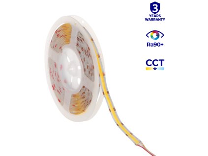 COB CCT LED pásek 24V 14W Ra90 změna barvy světla a stmívání, levný a kvalitní diodový pásek pro souvislé linie světla