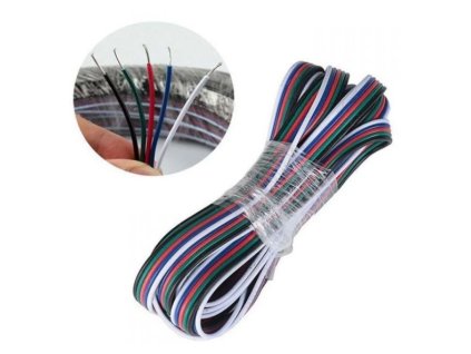 RGBW plochý kabel pro LED pásky 5x 0,5mm