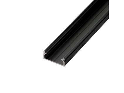 LED profil N14C – černý hliníkový nástěnný profil pro LED pásky, eloxovaný povrch