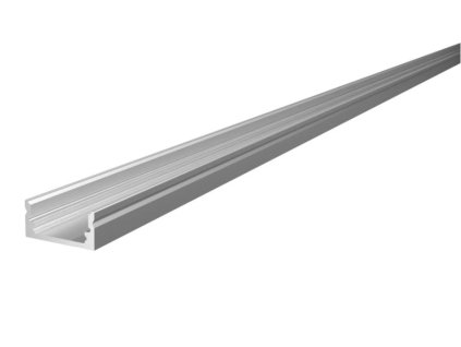 Hliníkový profil pro LED pásky SURFACE 1 PRO – stříbrný eloxovaný povrch, délka 2 metry