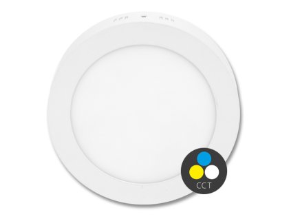 Přisazený LED panel LADA2 24V 18W CCT 2000–6000K, 1620 lm, ⌀220 mm, stmívatelný. LOXONE friendly. Bez driveru. 24V DC řešení.