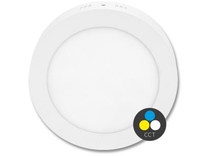 Přisazený LED panel LADA2 24V 24W CCT 2000–6000K, 2160 lm, ⌀300 mm, stmívatelný. LOXONE friendly. Bez driveru. 24V DC řešení.