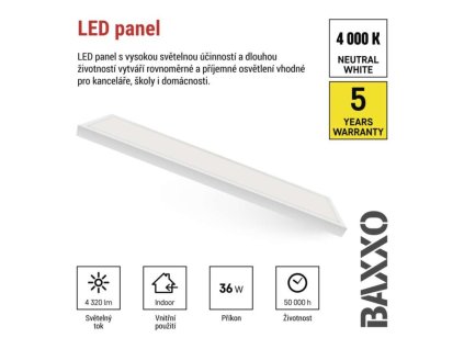 Přisazený LED panel EMOS BAXXO 36W neutrální bílá 4000K