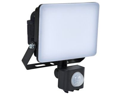 LED reflektor 20W PIR černý IP65 – přední pohled svítidla