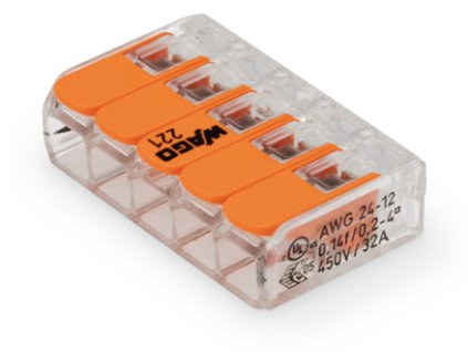 Wago svorka s páčkou 5x4mm 1