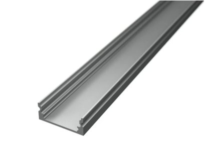 Hliníkový profil pro LED pásky SURFACE 1 PRO – stříbrný eloxovaný povrch, délka 2 metry