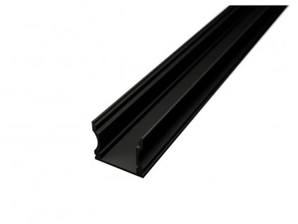 Hliníkový nástěnný profil černý, cena za 2 metry chladící ALU lišta pro LED pásek 17mm s mléčným čirým krytem Skladem  Praha Levný za nízkou cenu Bílá barva