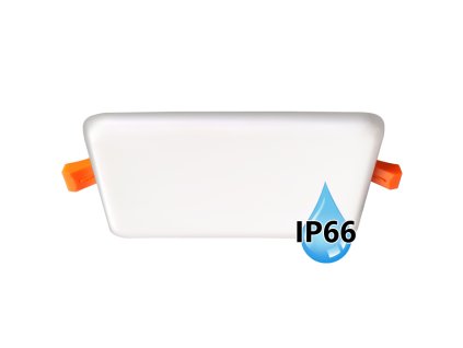 Koupelnový vestavný hranatý LED panel 22W do podhledu/sádrokartonu, rozměry 185x185 mm, montážní otvor s průměrem 165 mm, barva BÍLÁ standard, barva světla denní 4000 K, včetně pružin a trafa