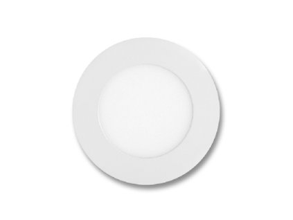 LED panel 6 W, krytí IP20 - pro vnitřní prostředí, rozměry ⌀ 120 mm, montážní otvor 105 mm, svítivost 440 lm, 4 100 K, barva světla neutrální bílá, kruhové svítidlo vestavné, materiál hliník/plast, barva rámu BÍLÁ standard, včetně pružin a trafa