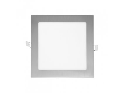 LED panel Ecolite RAFA 12W chrom čtverec vestavný teplá bílá LED-WSQ-12W/27/CHR