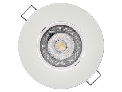 LED vestavné svítidlo 5 W, krytí IP20 - pro vnitřní prostředí, rozměry: průměr 90 × 25 mm, montážní otvor 68 mm, náhrada za žárovku 50 W, svítivost 450 lm, barva světla neutrální bílá, 4 000 K
