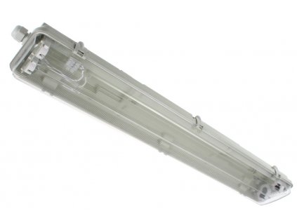 Lineární technické svítidlo BETU218 PS 60cm pro 2ks LED trubic 600mm. Průmyslové zatěsněné podlouhlé světlo pro dvě LED krátké zářivky. Stupeň krytí IP65