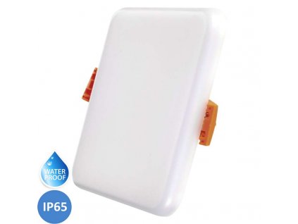 LED koupelnový panel EMOS Dew 8W neutrální denní IP65 čtvercový bílý vestavný do podhledu ZV2122