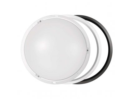 Bílé/černé LED svítidlo Emos DUO 14W kruh přisazený teplá bílá IP54 120° ZM3130
