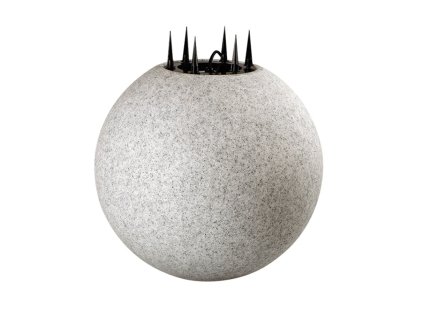 LED venkovní zahradní svítidlo, rozměry: 200 x 190 mm, max. výkon 15 W, krytí IP65 - pro venkovní použití, materiál: plast (ABS, PE), patice E27, barva svítidla: světle šedá/žíhaná