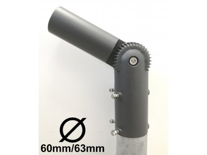 SL adaptér - úhlový kloub na sloup VO redukce 60mm/63mm. TopLux Praha skladem