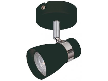 Černé nástěnné světlo ENALI EL-10 B pro 1x LED žárovku GU10 - bodová lampička nad postel 28761