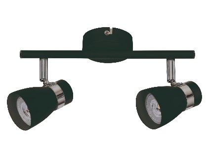 Černé stropní bodové světlo ENALI EL-21 B pro 2x LED žárovku GU10 - bodovkový lustr 28763