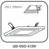 Bílý LED panel Ecolite DUO 12W 2v1 vestavný čtvercový LED-DUO-S12W. Na Toplux