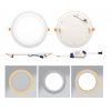 Bílý LED panel Ecolite DUO 18W 2v1 vestavný kulatý LED-DUO-R18W. Skladem
