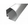 R15-S stříbrný široký rohový hliníkový profil 30x30mm - chladící ALU lišta pro LED pásek se sklonem 45°