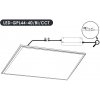 Vestavný LED panel ZEUS LED-GPL44-40/BI/CCT 60x60cm, určený primárně pro montáž do rastrových stropních podhledů. Stmívatelný zdroj a ovládání Bi- Color