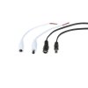 DC konektor napájecí s kabelem bílý 24cm samec Rozměr zástrčky a zásuvky je 2,1/5,5mm Celá délka cca 24 cm Max. zátěž 5A