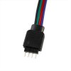 CLICK spojka bez pájení s kabelem a 4 pin konektorem (samice) pro LED RGB barevný pásek o šířce 10 mm. Rozměr jedné kostičky u spojky je  19x21mm.