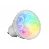 Všebarevná LED žárovka Mi-Light FUT103 RGB+CCT 4W patice GU10 230V AC nastavitelná barva světla, efekty střídání a prolínání barev ALLMIX MiBoxer bodovka