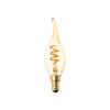 Industriální Vintage styl, Edison retro LED filament spirálové vlákno a jantarové kouřové sklo Žárovka s malým miňonkovým závitem E14 tavr svíčka 29641