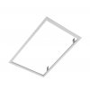 Hliníkový vestavný bílý rám 30x120cm pro LED panel do SDK sadrokartonu. Montážní sada pro zapuštění paneluvestavba rámečku do podhledu QVESTRAMC600