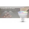 Všebarevná LED žárovka Mi-Light FUT104 RGB+CCT 4W patice MR16 12V DC nastavitelná barva světla, efekty střídání a prolínání barev ALLMIX MiBoxer bodovka