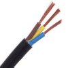 Ohebný černý PVC kabel CYSY 3x1 mm